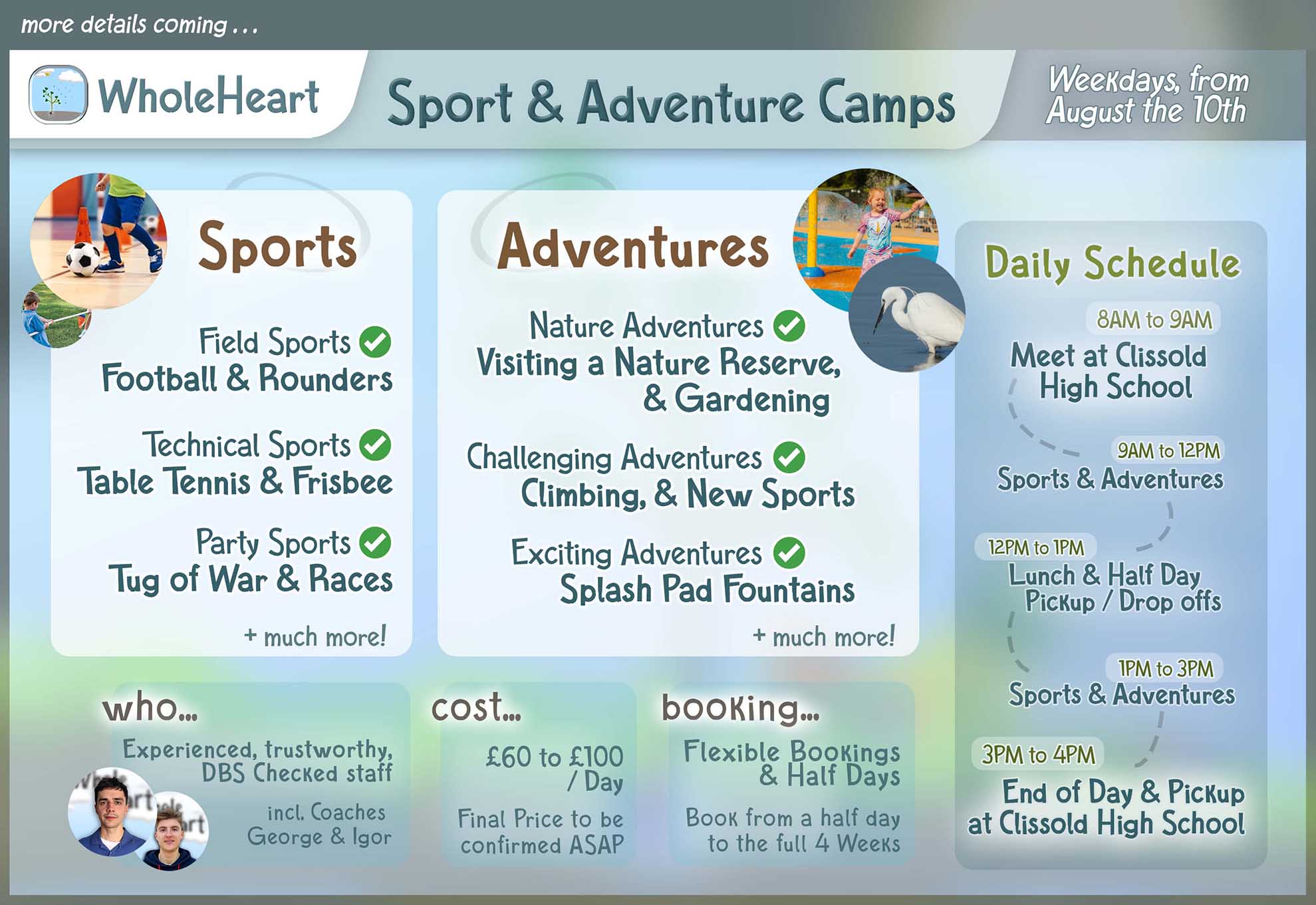 WholeHeart Sports & Adventure Camps