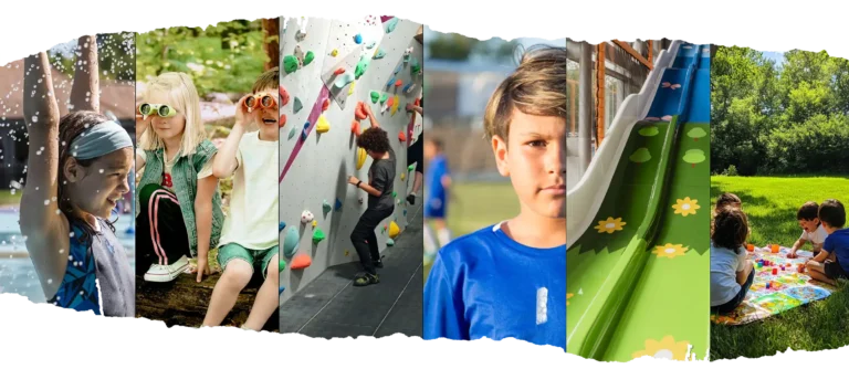 Transparent background for sports and summer camp information